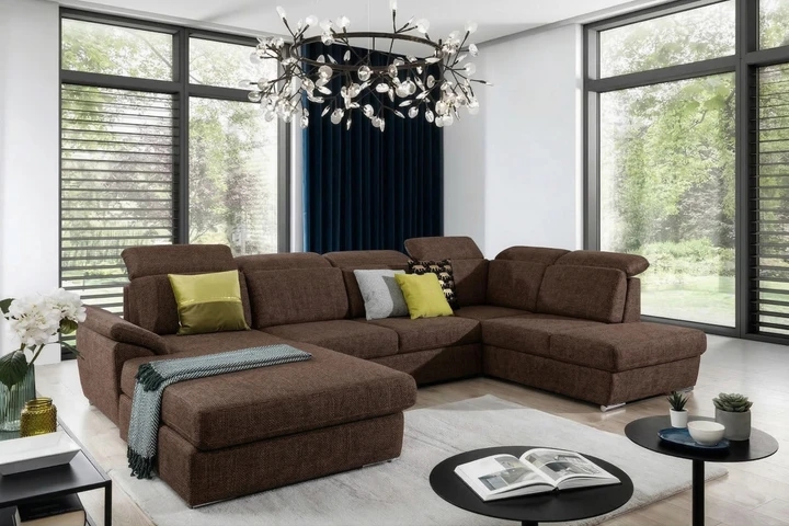 VALERY moderní rozkládací sedací souprava ve tvaru U