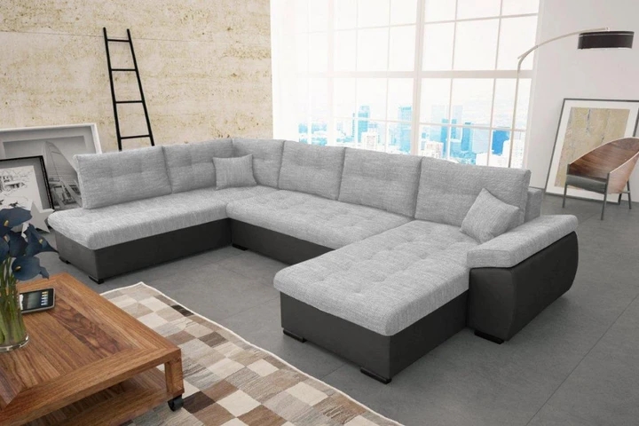 NAOMI velká rozkládací sedací souprava do U s úložným prostorem