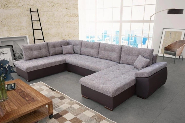 NAOMI velká rozkládací sedací souprava do U s úložným prostorem