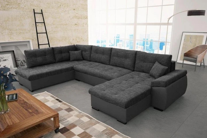 NAOMI velká rozkládací sedací souprava do U s úložným prostorem