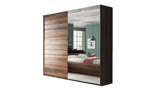 ZUZANA 2 SKŘÍŇ 180CM, dekor dub monastery/černý mat