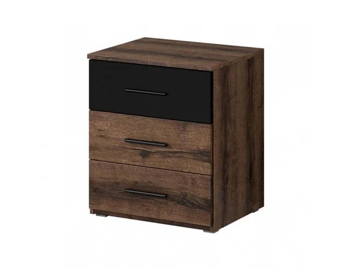 ZUZANA 2 noční stolek, dekor dub monastery/černý mat