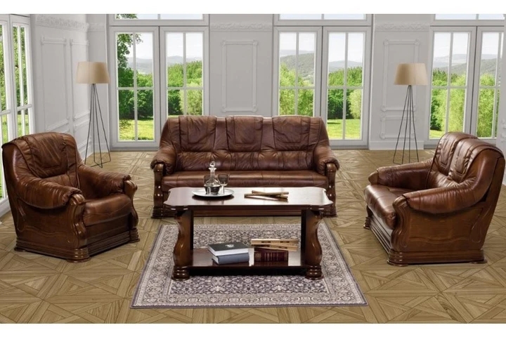 PATRICIE rustikální sedací souprava 3+2+1 - bez rozkladu