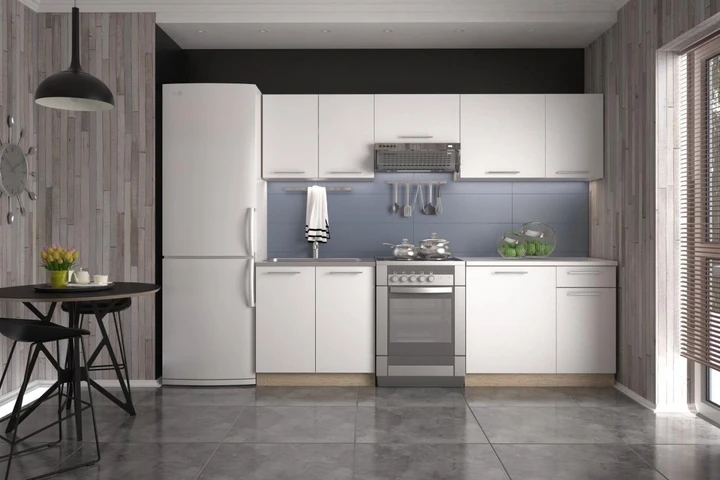 DARIA malá kuchyňská linka v dekoru bílá/dub sonoma