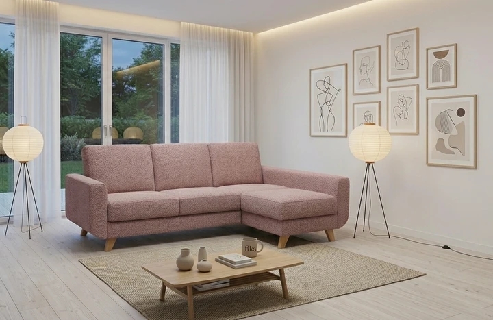 ZARA moderní rozkládací rohová sedačka ve skandinávském stylu