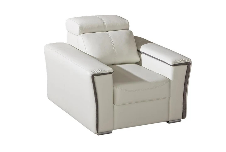 DELTA moderní křeslo s polohovací opěrkou, pravá kůže