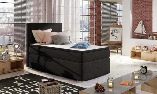 AMADEO boxspring postel 90x200 s úložným prostorem