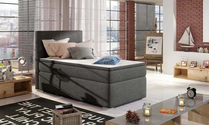 AMADEO boxspring postel 90x200 s úložným prostorem