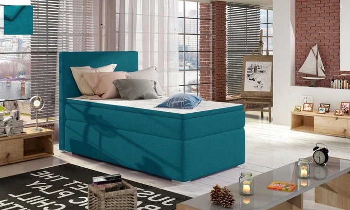 AMADEO boxspring postel 90x200 s úložným prostorem