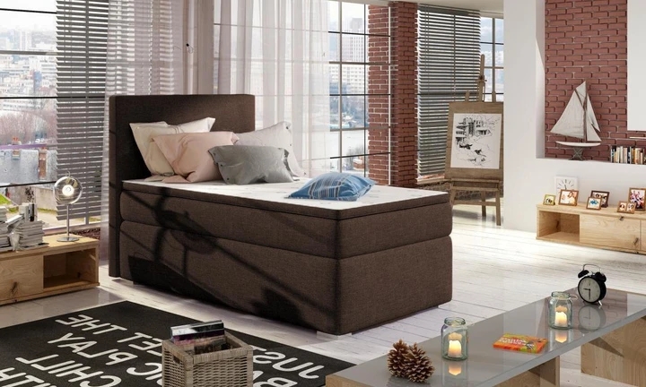 AMADEO boxspring postel 90x200 s úložným prostorem