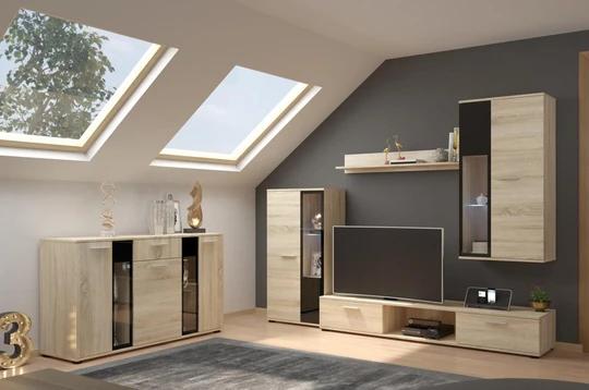 CAROL II obývací stěna, dub sonoma