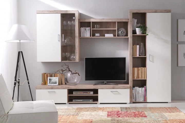 SAMBA II obývací stěna, dekor san marino/krém