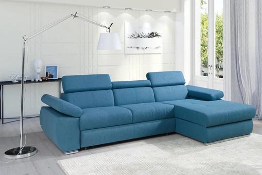 FABIOLA rozkládací rohová sedačka s nastavitelnými opěrkami hlavy a loktů