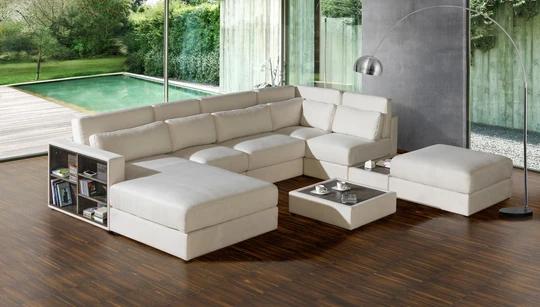 RHINO U (2) moderní sedačka s knihovnou a stolkem, BR/T+OT+1+1,5+E+1+S/OT+P