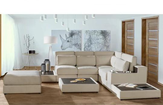 RHINO L moderní sedačka s knihovnou, možnost sestavení na míru