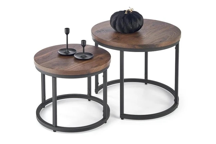 OREO kulatý konferenční stolek v industriálním stylu