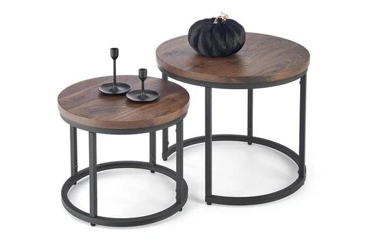 OREO kulatý konferenční stolek v industriálním stylu