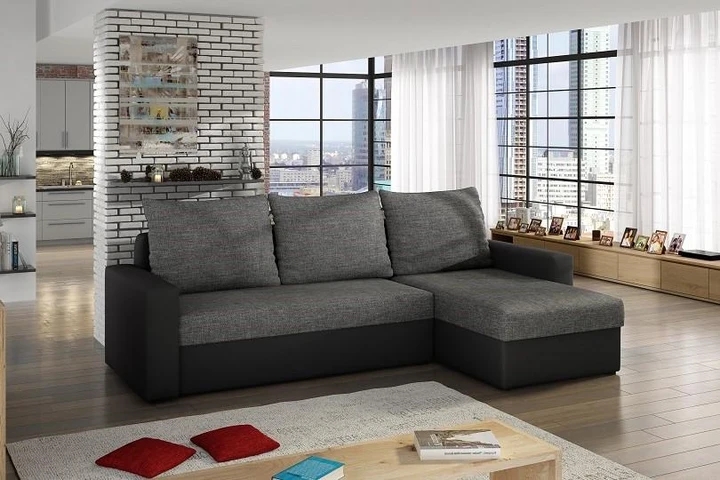 CORNELL rozkládací rohová sedací souprava s úložným prostorem