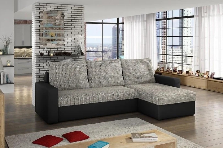 CORNELL rozkládací rohová sedací souprava s úložným prostorem