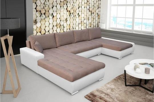 BARCELONA U velká rozkládací sedací souprava ve tvaru U s úložným prostorem