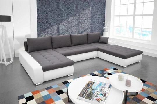 BARCELONA U velká rozkládací sedací souprava ve tvaru U s úložným prostorem