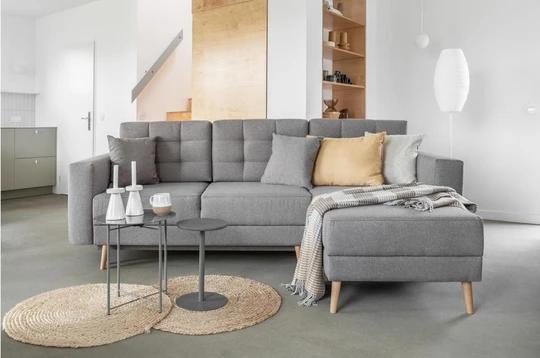 DARCY rozkládací rohová sedačka ve skandinávském designu