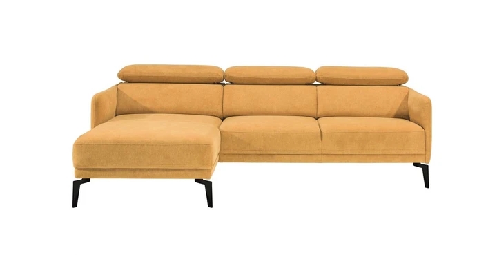 SIDOLO elegantní rohová sedací souprava s polohovatelnými záhlavníky