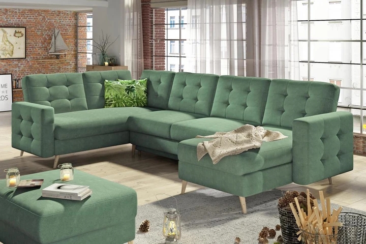 DARCY U rozkládací sedací souprava do tvaru U ve skandinávském stylu