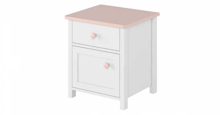 LUNA LN-08 bílo-růžová dětská postel s matrací