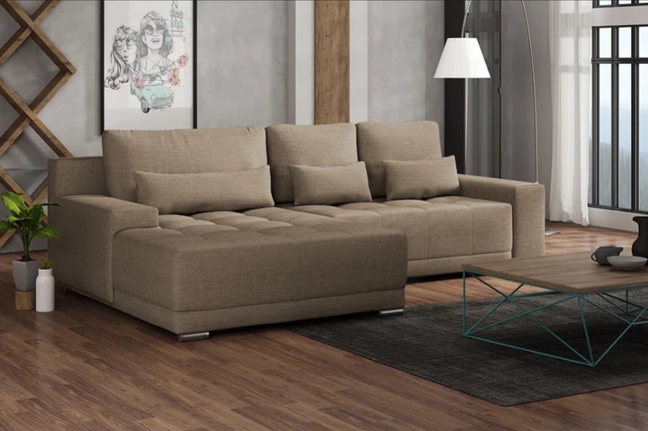 MIDAS MINI rozkládací rohová sedací souprava s širokou lenoškou