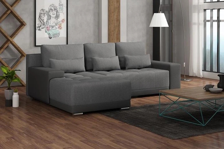 MIDAS MINI rozkládací rohová sedací souprava s širokou lenoškou