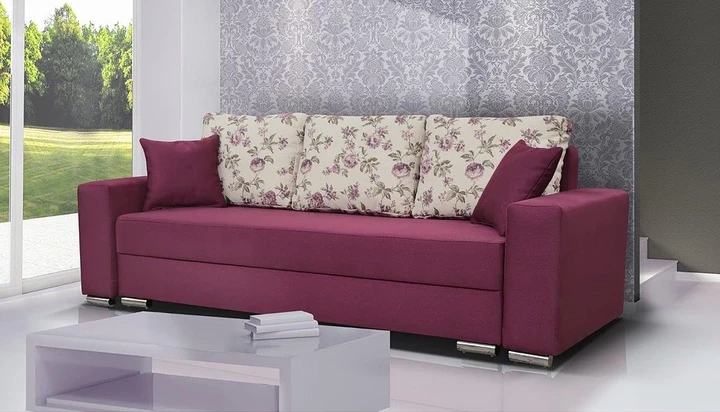 FLORIANA rozkládací pohovka s úložným prostorem, květinový vzor