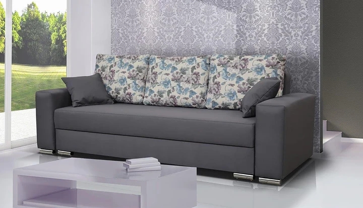 FLORIANA rozkládací pohovka s úložným prostorem, květinový vzor