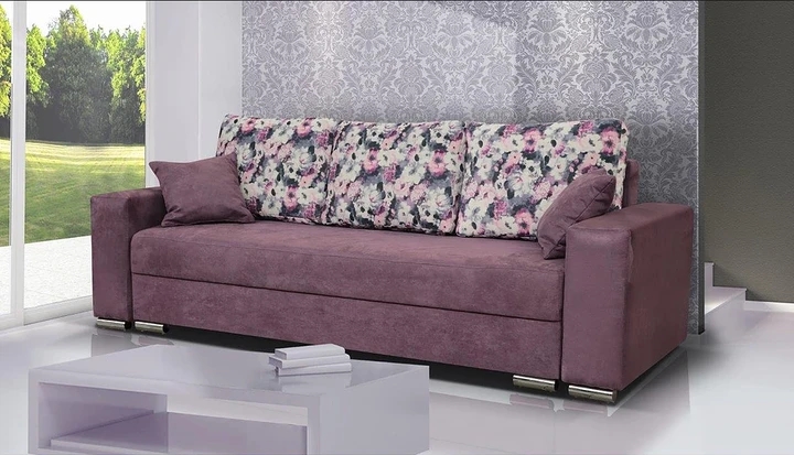 FLORIANA rozkládací pohovka s úložným prostorem, květinový vzor