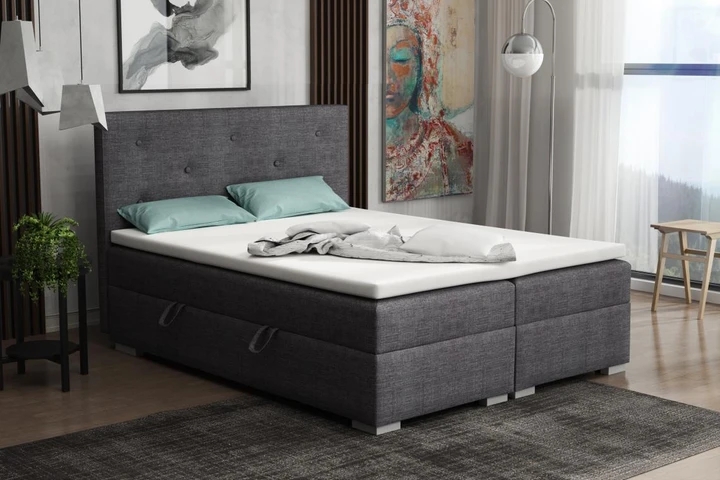DONA kontinentální postel boxspring 160x200 cm s úložným prostorem