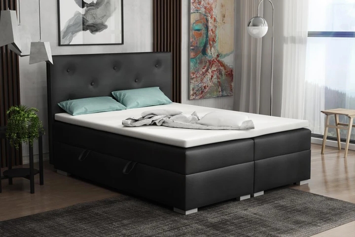 DONA kontinentální postel boxspring 160x200 cm s úložným prostorem