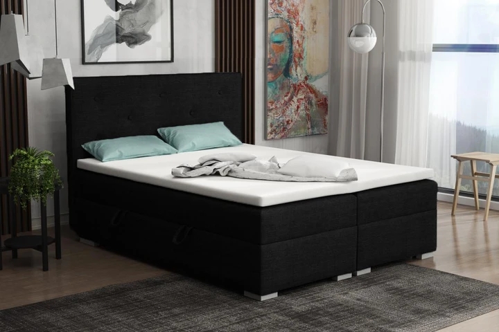 DONA kontinentální postel boxspring 160x200 cm s úložným prostorem