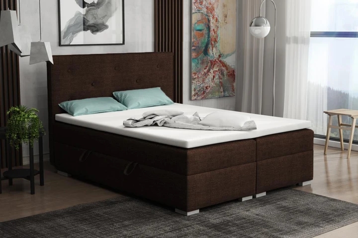 DONA kontinentální postel boxspring 160x200 cm s úložným prostorem