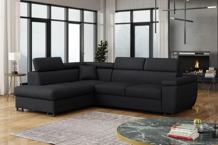 LIMBO rozkládací rohová sedačka s nastavitelnými opěrkami hlavy