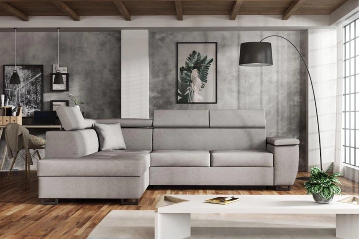 LIMBO rozkládací rohová sedačka s nastavitelnými opěrkami hlavy