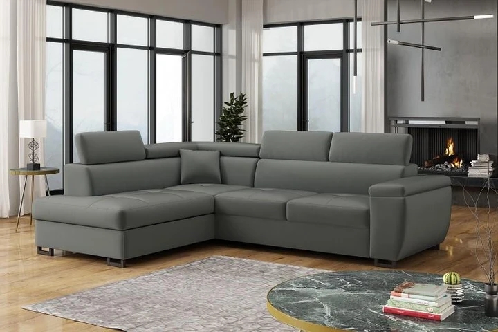 LIMBO rozkládací rohová sedačka s nastavitelnými opěrkami hlavy