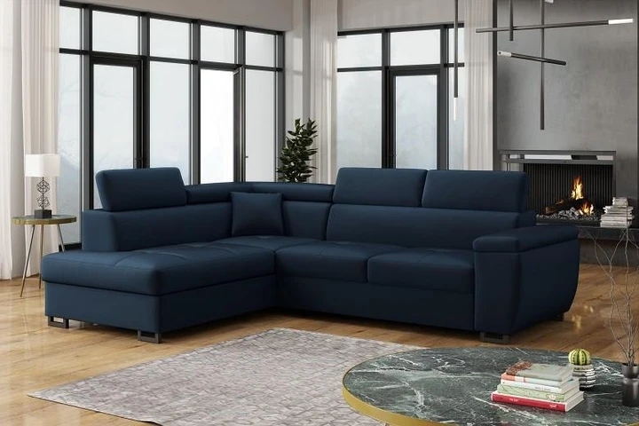 LIMBO rozkládací rohová sedačka s nastavitelnými opěrkami hlavy