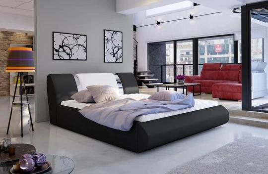 BLUES čalouněná manželská postel 140x200 cm