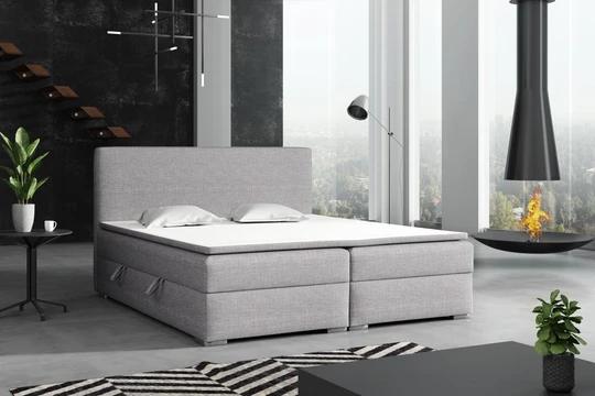 DETROIT kontinentální postel boxspring 140x200 s úložným prostorem