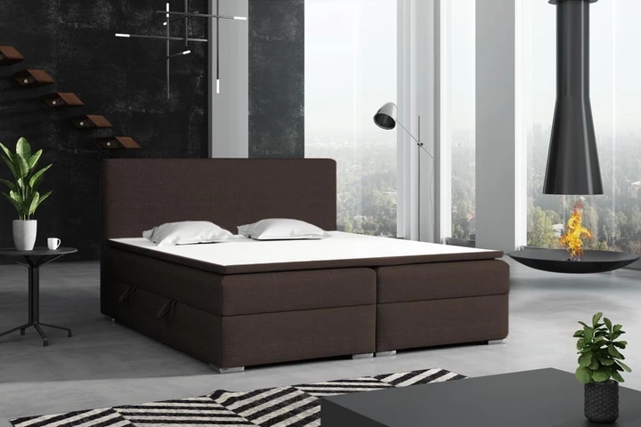 DETROIT kontinentální postel boxspring 140x200 s úložným prostorem