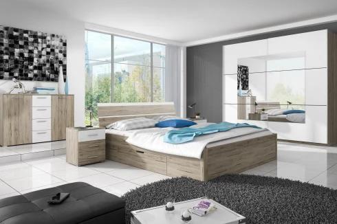 ZUZANA nábytek do ložnice, dekor san remo sv./bílá