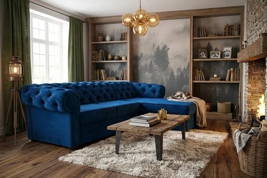 RAMONA rozkládací rohová sedačka v chesterfield stylu
