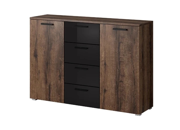 CHANELL KOMODA, dekor dub monastery/černý lesk