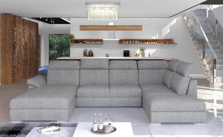 VALERY moderní rozkládací sedací souprava ve tvaru U