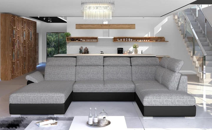 VALERY moderní rozkládací sedací souprava ve tvaru U